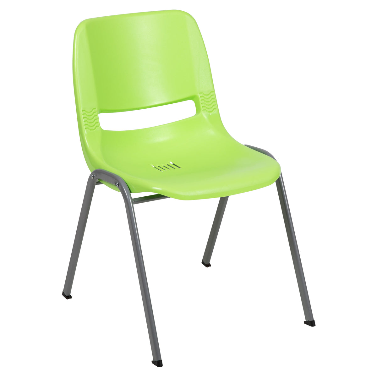 Green |#| Green Ergonomic Shell Student Stack Chair - Classroom Chair / Office Guest Chair