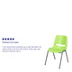 Green |#| Green Ergonomic Shell Student Stack Chair - Classroom Chair / Office Guest Chair