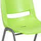 Green |#| Green Ergonomic Shell Student Stack Chair - Classroom Chair / Office Guest Chair