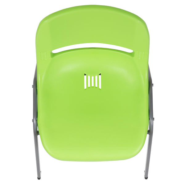 Green |#| Green Ergonomic Shell Student Stack Chair - Classroom Chair / Office Guest Chair