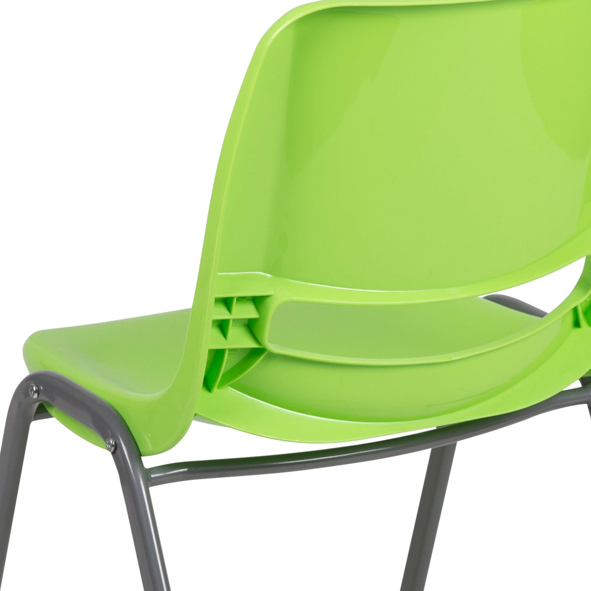 Green |#| Green Ergonomic Shell Student Stack Chair - Classroom Chair / Office Guest Chair