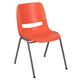 Orange |#| Orange Ergonomic Shell Student Stack Chair - Classroom Chair/Office Guest Chair