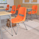 Orange |#| Orange Ergonomic Shell Student Stack Chair - Classroom Chair/Office Guest Chair