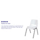 White |#| White Ergonomic Shell Student Stack Chair - Classroom Chair / Office Guest Chair