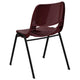 Burgundy |#| 880 lb. Capacity Burg Ergonomic Shell Stack Chair with Contoured Waterfall Seat