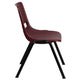 Burgundy |#| 880 lb. Capacity Burg Ergonomic Shell Stack Chair with Contoured Waterfall Seat