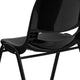 Black |#| 880 lb. Capacity Black Ergonomic Shell Stack Chair with Contoured Waterfall Seat