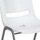 White |#| White Ergonomic Shell Student Stack Chair - Classroom Chair / Office Guest Chair