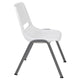 White |#| White Ergonomic Shell Student Stack Chair - Classroom Chair / Office Guest Chair