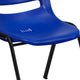 Blue |#| 880 lb. Capacity Blue Ergonomic Shell Stack Chair with Contoured Waterfall Seat