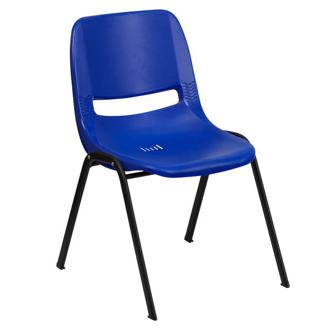HERCULES Series 880 lb. Capacity Ergonomic Shell Stack Chair with Metal Frame - View 1