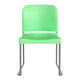 Green |#| 880 lb. Capacity Green Full Back Contoured Stack Chair with Sled Base