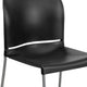 Black |#| 880 lb. Capacity Black Full Back Contoured Stack Chair with Sled Base