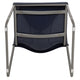 Navy |#| Home and Office Guest Chair Navy Full Back Contoured Sled Base Stack Chair