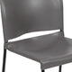 Gray |#| Home and Office Guest Chair Gray Full Back Contoured Sled Base Stack Chair