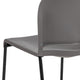 Gray |#| Home and Office Guest Chair Gray Full Back Contoured Sled Base Stack Chair