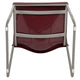 Burgundy |#| Home and Office Guest Chair Burgundy Full Back Contoured Sled Base Stack Chair