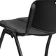 880 lb. Capacity Black Industrial Plastic Stack Chair with Carrying Handle