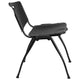 880 lb. Capacity Black Industrial Plastic Stack Chair with Carrying Handle