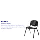 880 lb. Capacity Black Plastic Stack Chair with Oval Cutout Back and Black Frame