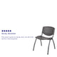 Gray |#| Home and Office Gray Plastic Stack Chair with Perforated Back - Guest Chair