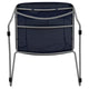 Navy Plastic/Silver Frame |#| Navy Ultra-Compact School Stack Chair - Office Guest Chair/Student Chair