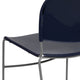 Navy Plastic/Silver Frame |#| Navy Ultra-Compact School Stack Chair - Office Guest Chair/Student Chair