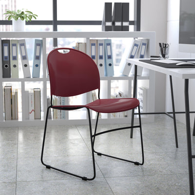 HERCULES Series 880 lb. Capacity Ultra-Compact Stack Chair with Metal Frame - View 2