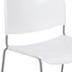 White Plastic/Silver Frame |#| White Ultra-Compact School Stack Chair - Office Guest Chair/Student Chair