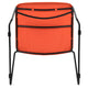 Orange Plastic/Black Frame |#| Orange Ultra-Compact School Stack Chair - Office Guest Chair/Student Chair