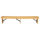Light Natural |#| 8' x 12inch Solid Pine Folding Farm Bench with 3 Legs-Antique Rustic Light Natural