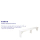 Antique Rustic White |#| 8' x 12" Antique Rustic White Solid Pine Folding Farm Bench - Portable Bench