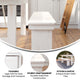 Antique Rustic White |#| 8' x 12" Antique Rustic White Solid Pine Folding Farm Bench - Portable Bench