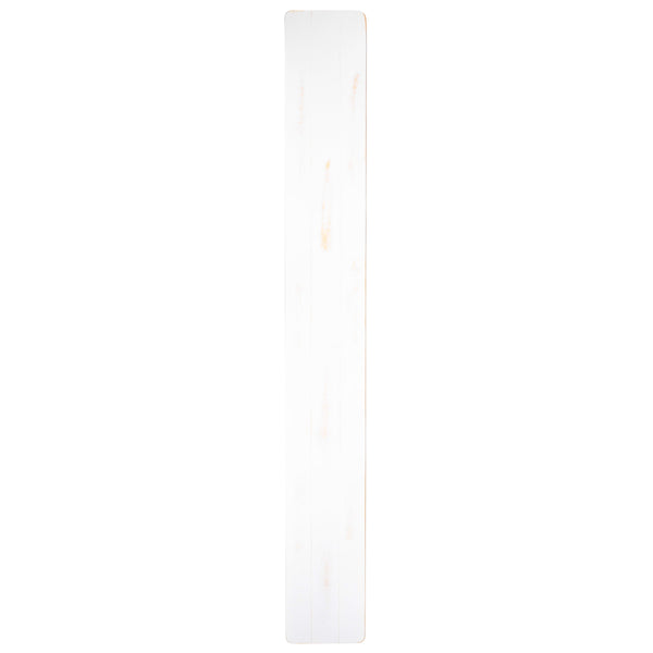 Antique Rustic White |#| 8' x 12" Antique Rustic White Solid Pine Folding Farm Bench - Portable Bench