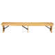 Light Natural |#| 8' x 12" Solid Pine Folding Farm Bench with 3 Legs-Antique Rustic Light Natural
