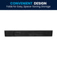 Black Wash |#| 8' x 12" Antique Solid Pine Farmhouse Folding Bench in Black Wash