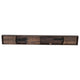 Mahogany |#| 8' x 12" Solid Pine Folding Farm Bench with 3 Legs in Antique Rustic Mahogany
