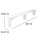 Antique Rustic White |#| 3 Piece Set-8' x 40inch Antique Rustic White Folding Farm Table and Two Bench Set