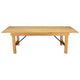 Light Natural |#| 8' x 40inch Rectangular Antique Rustic Light Natural Solid Pine Folding Farm Table