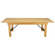 Light Natural |#| 8' x 40" Rectangular Antique Rustic Light Natural Solid Pine Folding Farm Table