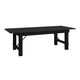 Black Wash |#| 8' x 40" Rectangular Rustic Solid Pine Farmhouse Folding Table in Black Wash