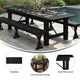 Black Wash |#| 8' x 40" Rectangular Rustic Solid Pine Farmhouse Folding Table in Black Wash
