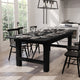 Black Wash |#| 8' x 40" Rectangular Rustic Solid Pine Farmhouse Folding Table in Black Wash