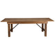 Antique Rustic |#| 8' x 40" Rectangular Antique Rustic Solid Pine Folding Farm Table