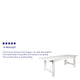 Antique Rustic White |#| 8' x 40" Rectangular Antique Rustic White Solid Pine Folding Farm Table