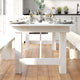 Antique Rustic White |#| 8' x 40" Rectangular Antique Rustic White Solid Pine Folding Farm Table