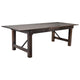Mahogany |#| 8' x 40" Rectangular Antique Rustic Mahogany Solid Pine Folding Farm Table
