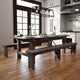 Mahogany |#| 8' x 40" Rectangular Antique Rustic Mahogany Solid Pine Folding Farm Table