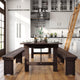 Mahogany |#| 8' x 40" Rectangular Antique Rustic Mahogany Solid Pine Folding Farm Table