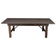 Mahogany |#| 8' x 40" Rectangular Antique Rustic Mahogany Solid Pine Folding Farm Table